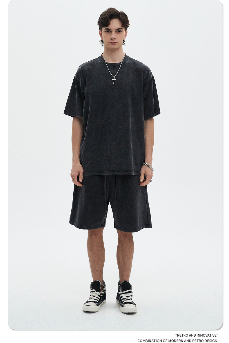 ARTIE男装|重磅250G复古水洗做旧短袖t恤男 宽松纯棉男士潮牌t恤详情45
