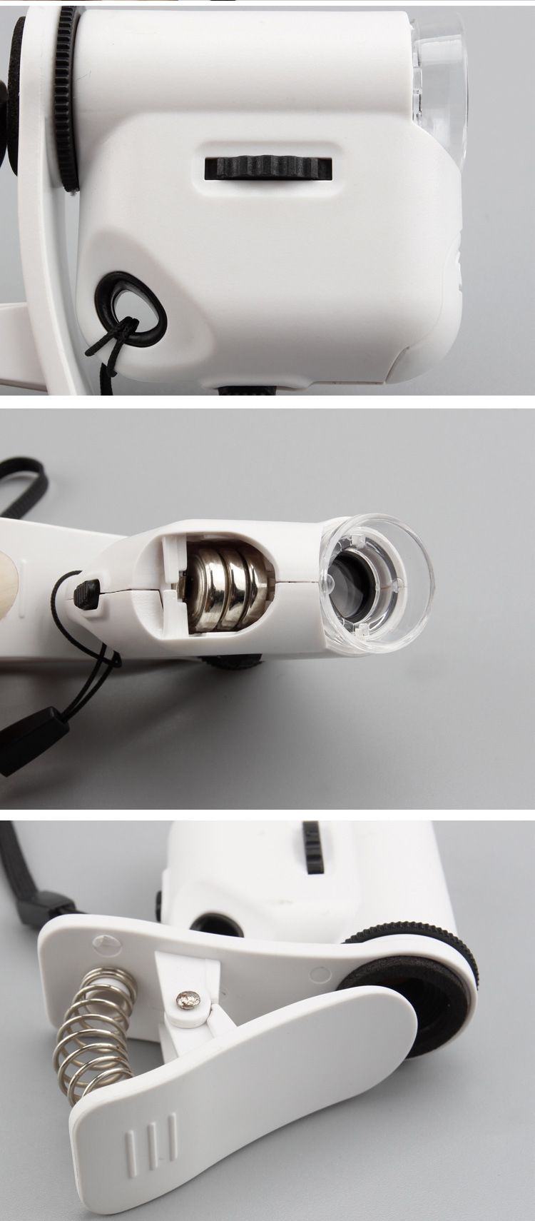 Source factory TH-7004CB Mini portable microscope with phone holder, LED lamp microscope, high magnification, compact size pic 12