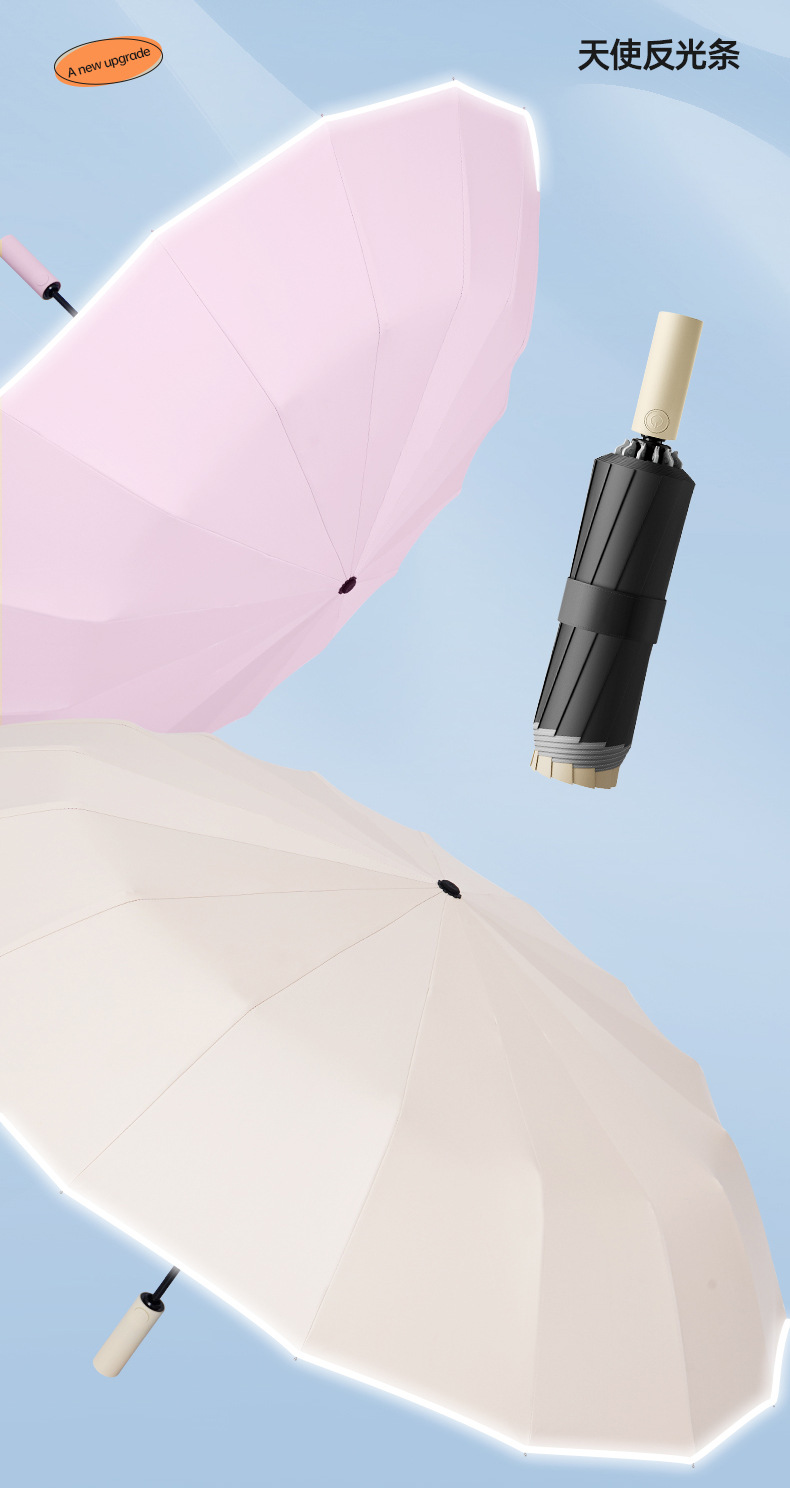 24-bone reverse umbrella, all-weather automatic umbrella, sunshade umbrella, hot-selling umbrella for men and women, custom folding sun umbrella, logo pic 6