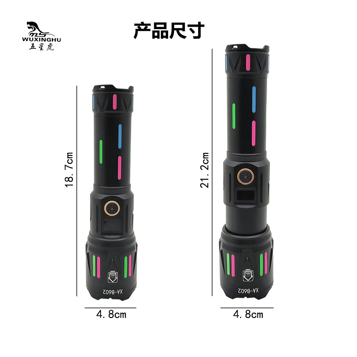 New outdoor high-brightness strip white laser flashlight, digital display telescopic zoom power bank, aluminum alloy flashlight pic 11