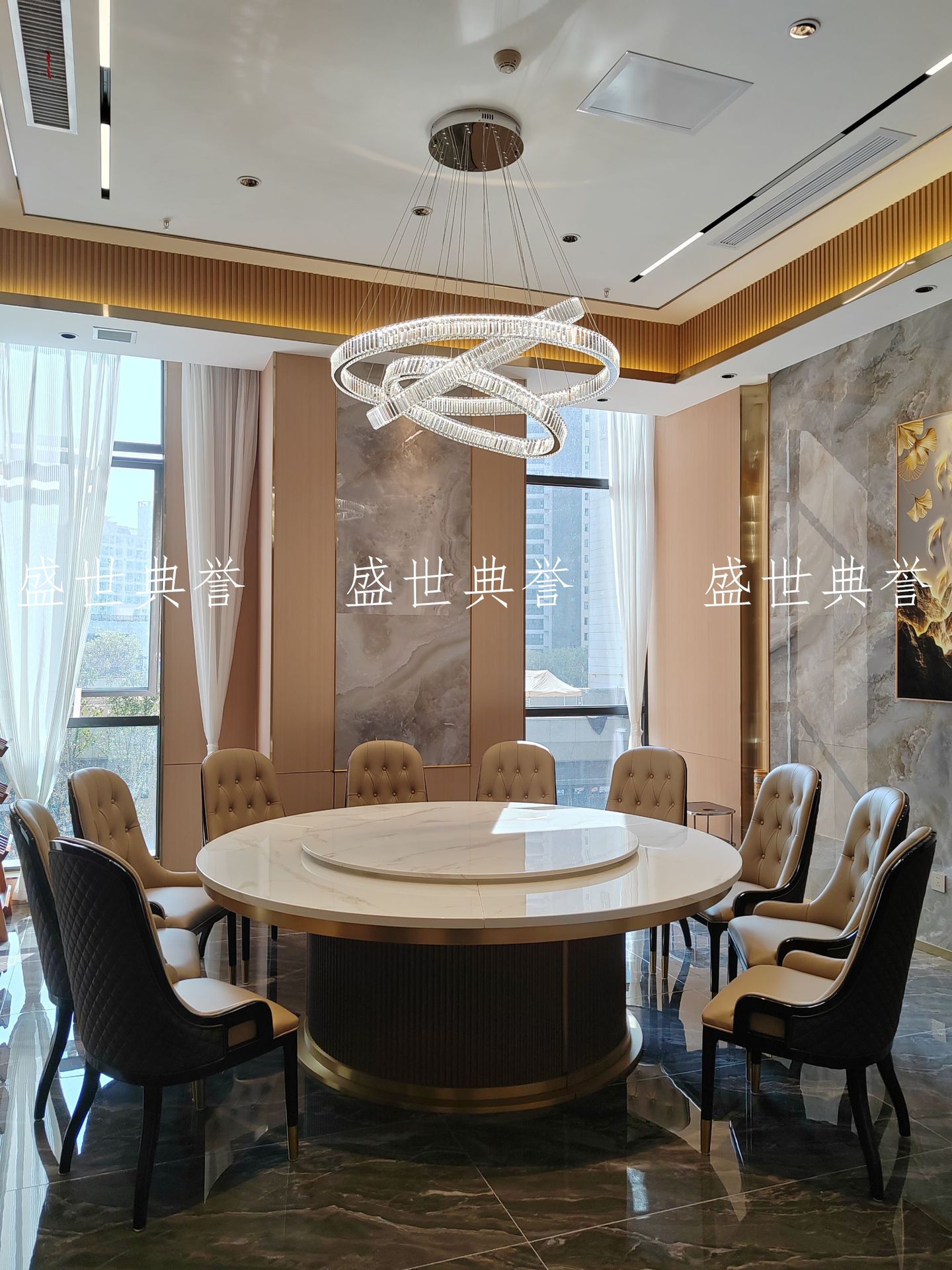 Solid wood dining tables and chairs for five-star hotels in Dalian, modern soft-padded chairs for seafood restaurants, and light luxury solid wood chairs for high-end clubs pic 9
