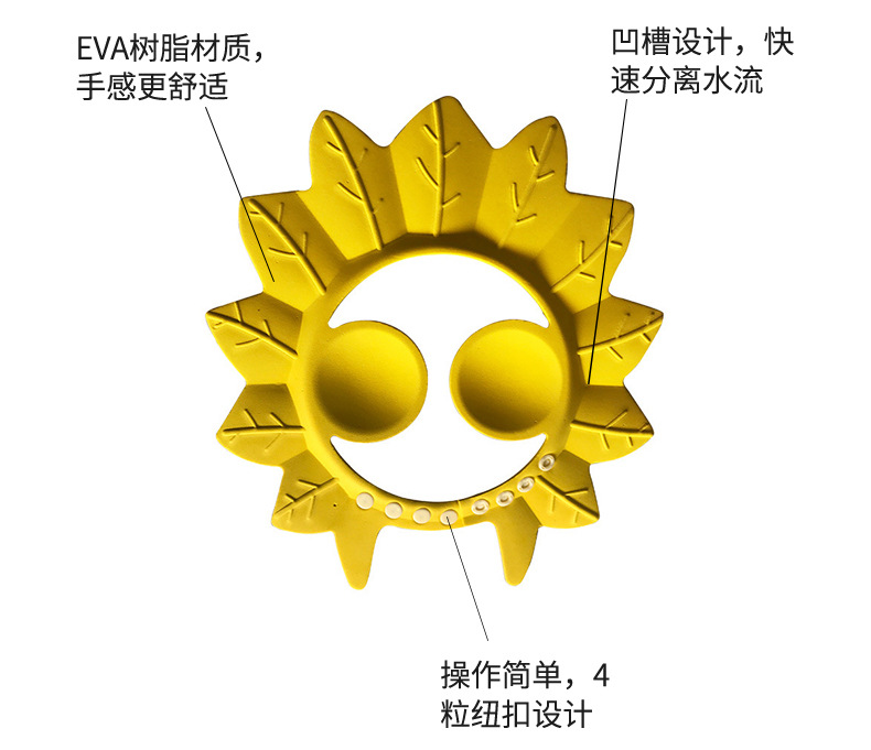 婴幼儿洗发帽宝宝洗头帽儿童浴帽防水帽可调节洗澡帽婴儿用品 pic 15