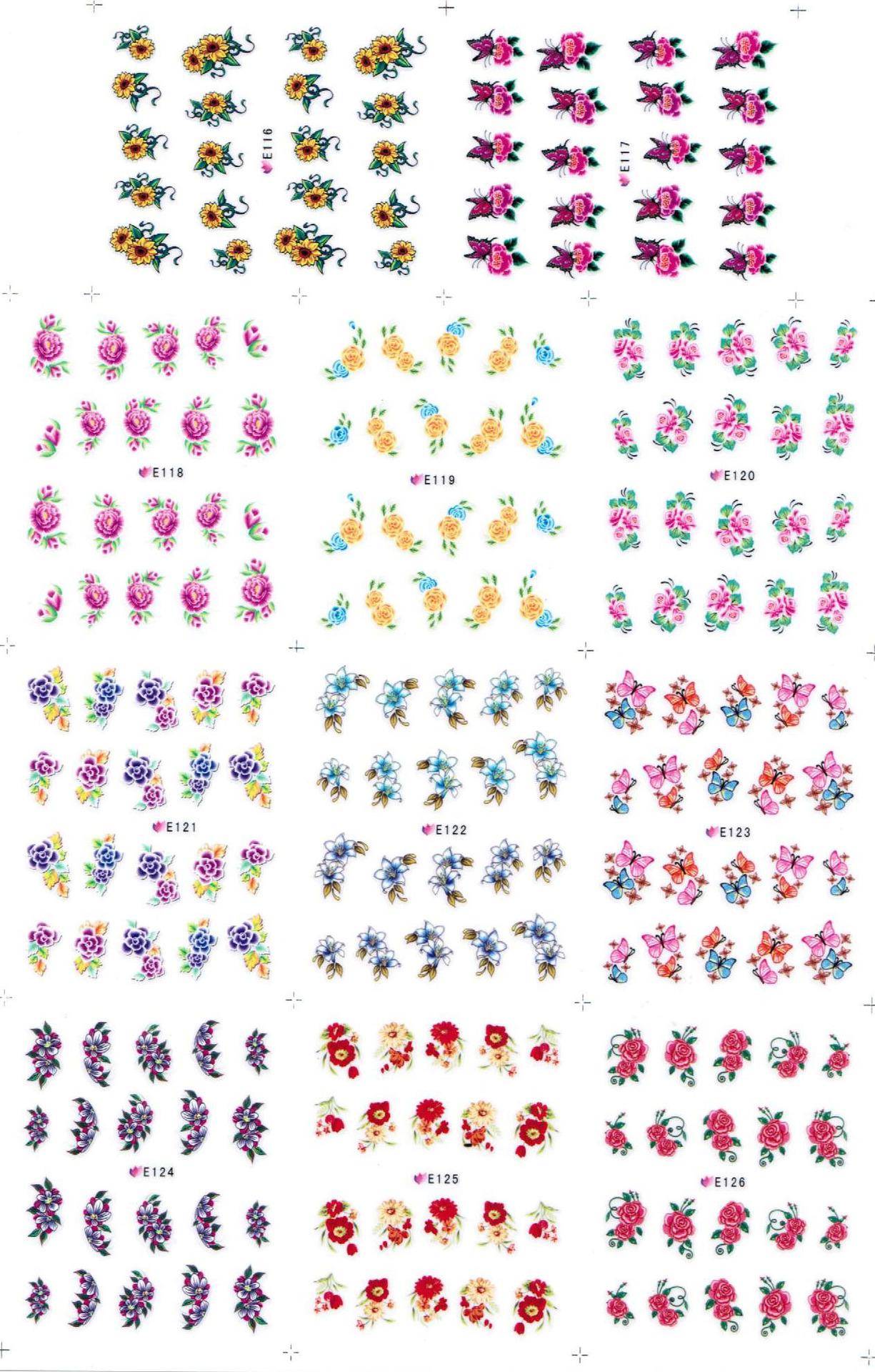 New Japanese and Korean 3D Halloween flower and plant nail stickers E001-159 large sheets pic 10