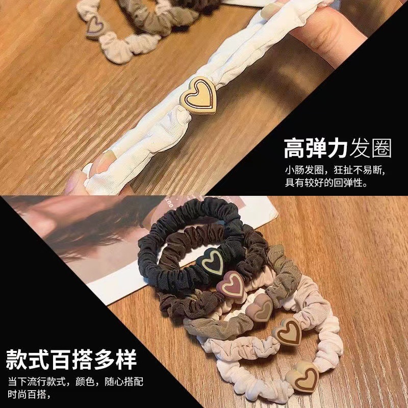 Star Korean-style simple high-tied ponytail hair tie with thick twisted high-elasticity rubber band bun hair tie 02 pic 1