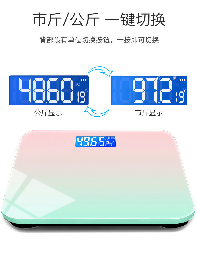 厂家批发电子秤体重秤人体健康秤电子体重称 logoUSB一件代发详情5