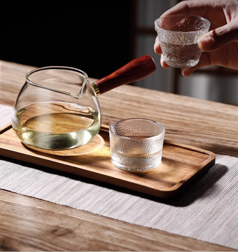 耐热透明小茶杯家用功夫茶具锤纹玻璃家用客厅待客茶杯喝水杯批发详情20