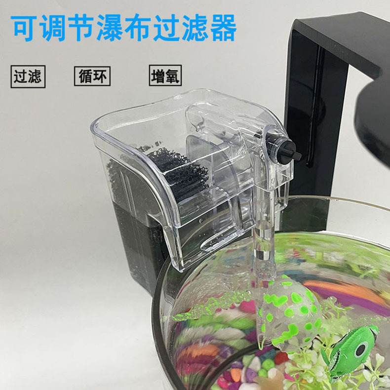 Ecological bottle micro-landscape, small office desktop, fish tank landscaping, fighting fish, glass tank, aquarium living room creativity pic 11