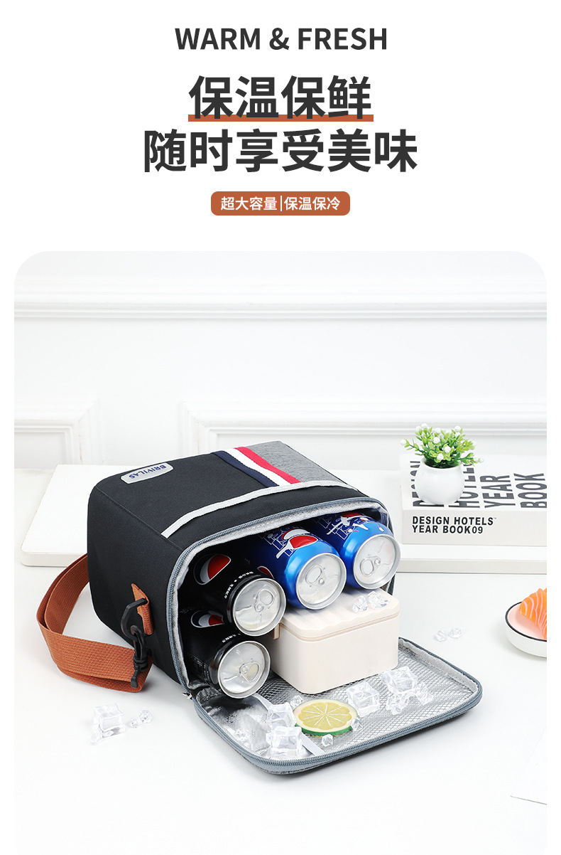 新品跨境午餐包热卖爆款户外带饭野餐冰包斜挎手提大容量保温包详情8