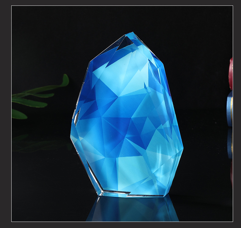 厂家创意简约彩印奖杯摆件舞蹈企业优秀员工获奖刻字水晶奖杯详情12