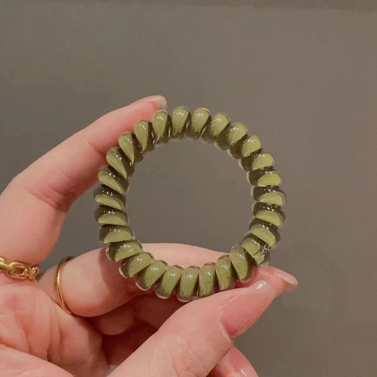 Korean-style girl ~ High-quality grapevine telephone line hair tie, summer versatile hair cord, high appearance level, durable hair accessory pic 14