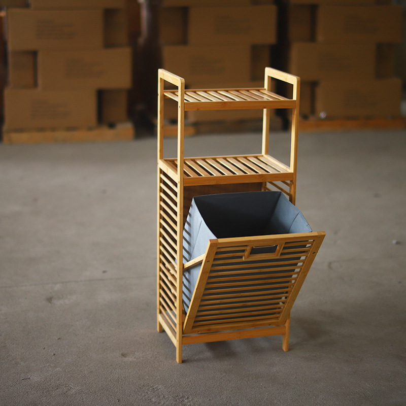Dirty clothes storage basket, bathroom bamboo cloth dirty clothes basket, folding dirty clothes basket, household clothes storage basket pic 8