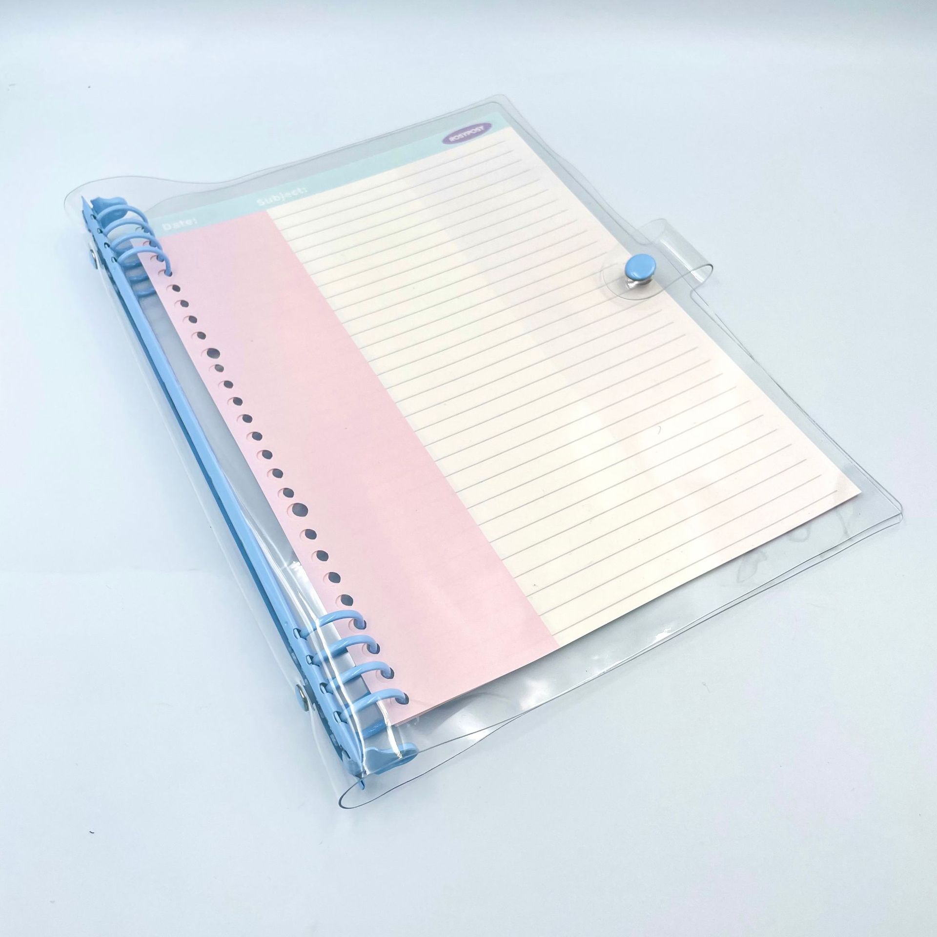 مجلد PVC الشفاف B5 مجلد يدوي بثمانية مجلدات بالألوان من مجلد اليد pic 10