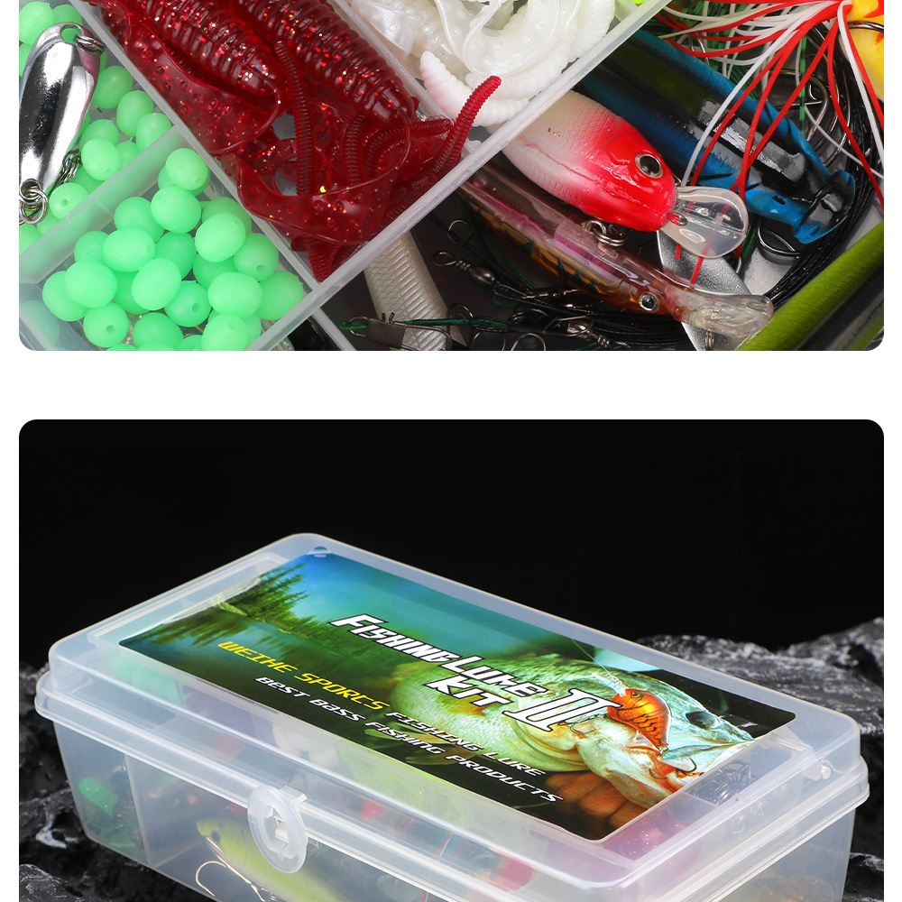 渔安 215件路亚饵套装 渔具配件套装跨境电商鱼饵硬饵软饵套装详情15