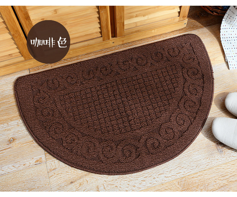 Wholesale of retro polypropylene semi-circular floor MATS, door MATS, living room carpets, bathroom and bathroom anti-slip floor MATS pic 9