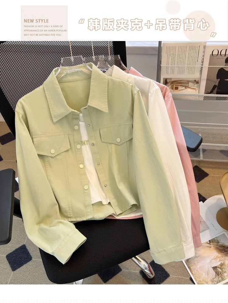 Polo领长袖衬衫女2024春秋新款洋气时尚修身显瘦薄款衬衣外套上衣详情1