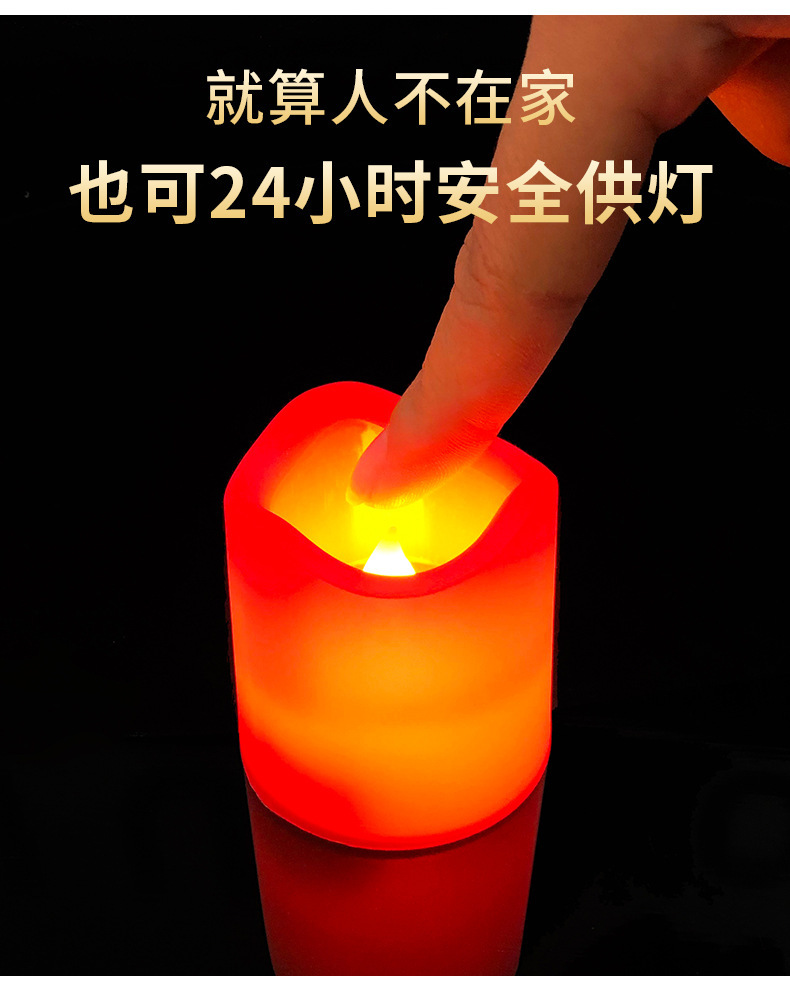 Factory direct sales of small wave seven-color candles, creative LED electronic candle lamps, home decoration and party setting supplies pic 10
