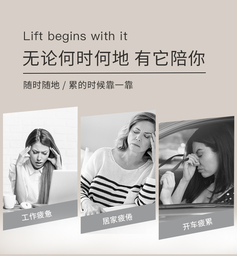 纯色记忆棉腰枕靠背垫康乐屋可拆洗腰靠靠枕汽车办公室椅子腰靠垫详情4