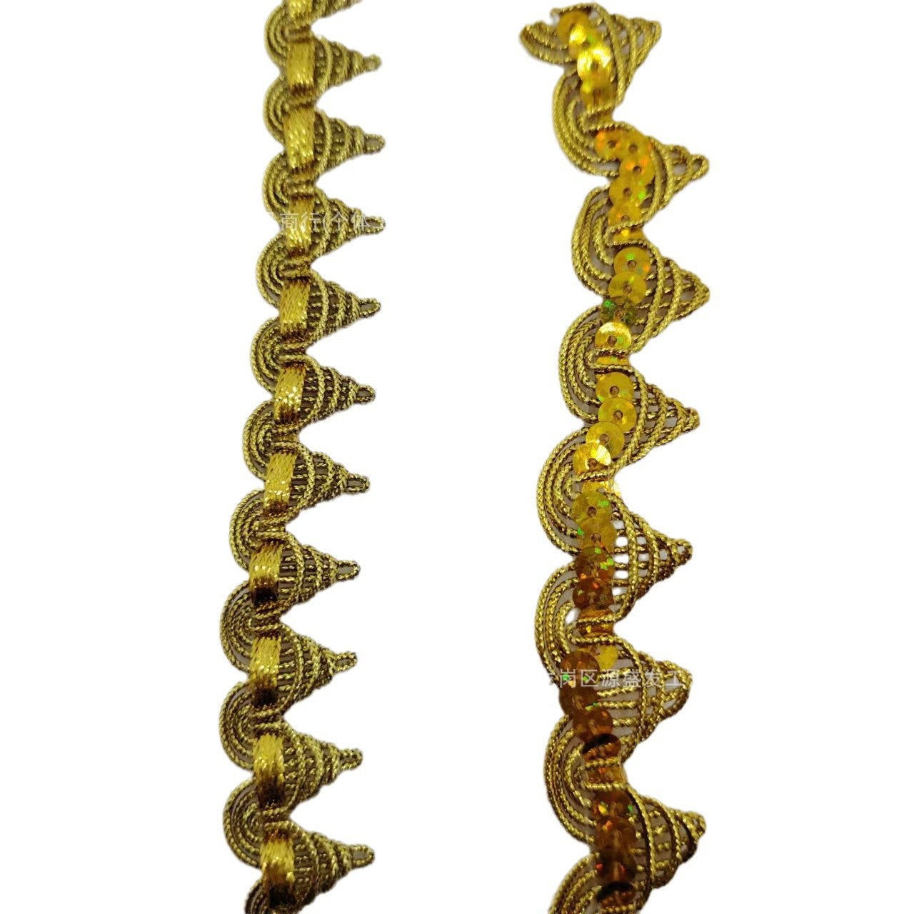 现货经典涤纶金银丝人字织带蜈蚣花边diy民族圣诞家居服装辅料详情3