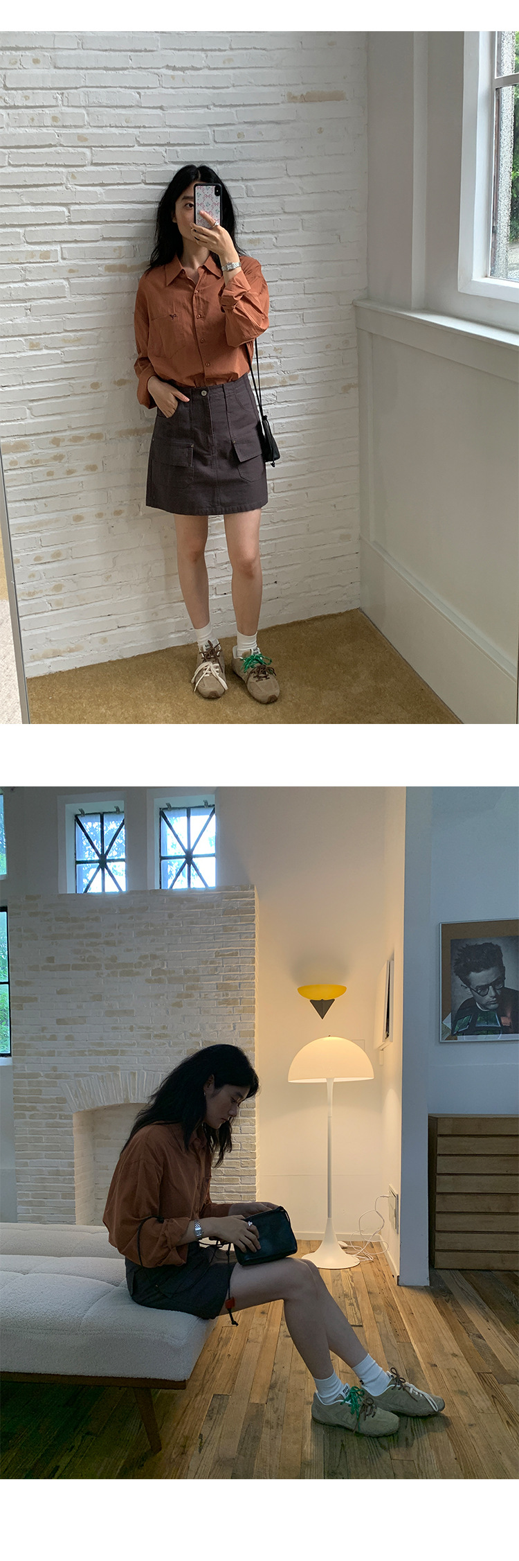 Allo 多色翻领衬衫女2024秋季新款韩系通勤休闲刺绣上衣SZ22825详情11