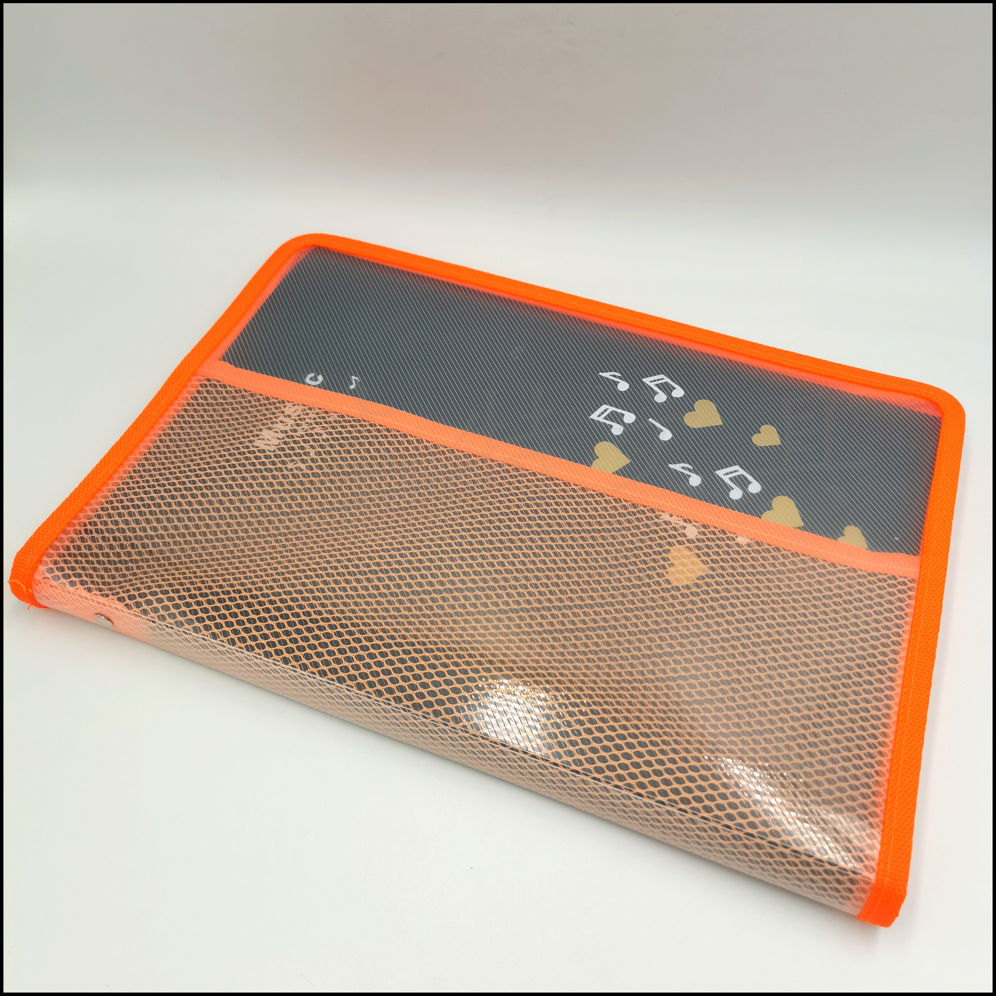 A4 transparent zipper file bag, office materials bag, folder factory direct sales, mixed color edge classification storage bag, folder file box pic 8