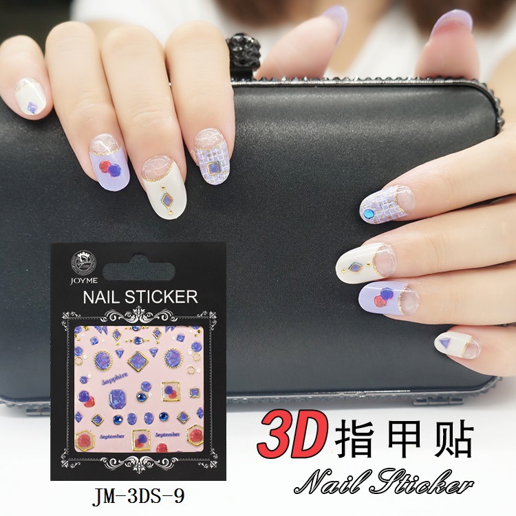 3D nail stickers, nail art stickers, laser stickers, new process, super adhesive back glue process pic 42
