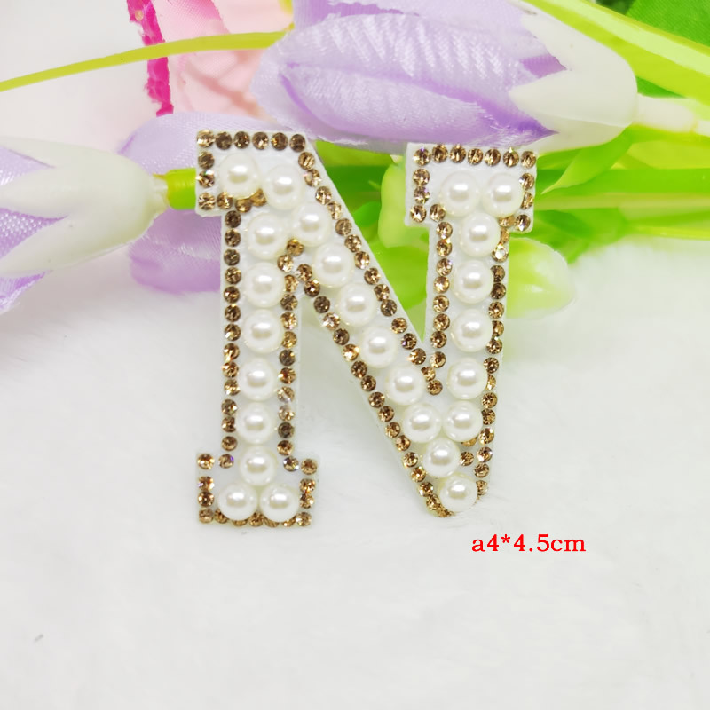 Cross-border hot diamond English pearl letter fabric pasted clothing accessories with adhesive backing 5mm pearl decoration factory DIY nail pearl wholesale pic 45