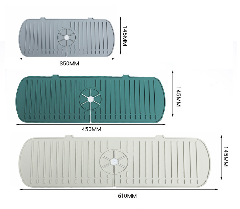 Silicone water-draining pad, faucet splash-proof, household anti-slip and heat-insulating countertop, soap pad, cup pad, hand splash-proof pad pic 16
