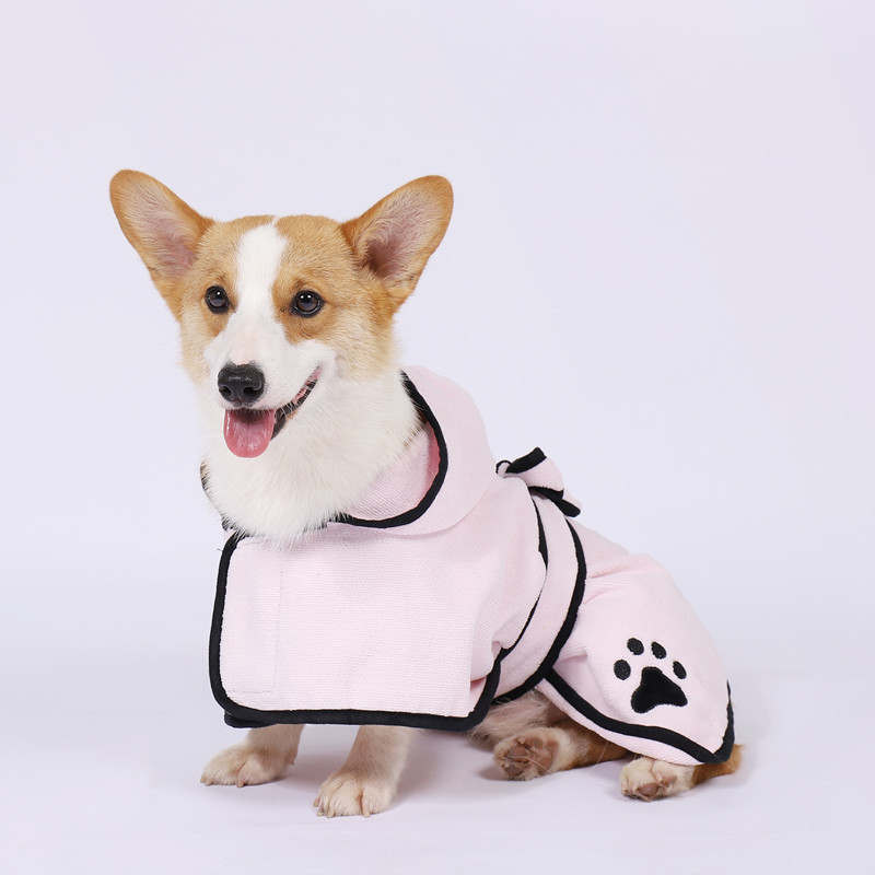 Pet bathrobes, highly absorbent dog towels, high-quality, soft and comfortable super fiber cat bath towels pic 10