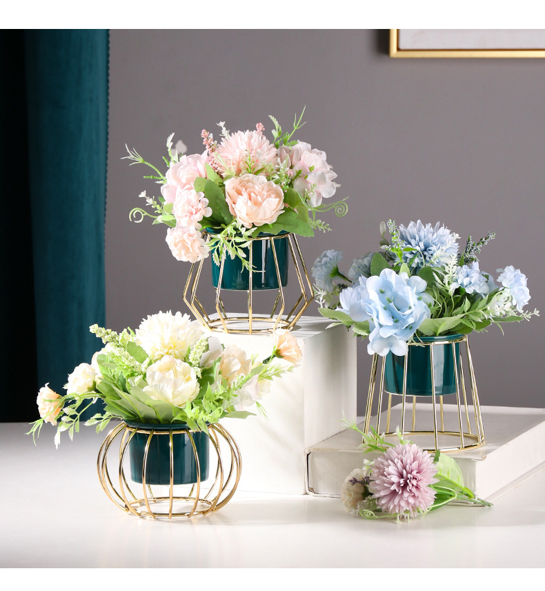 Light luxury home artificial potted plant artificial flower small ornaments, living room and dining room table decoration artificial flowers and artificial plant potted plants pic 12