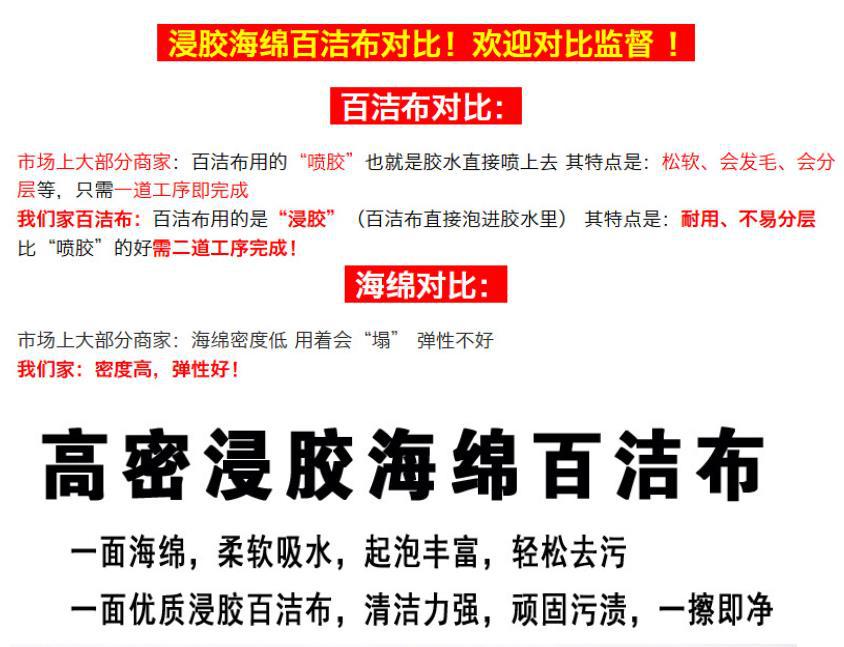 工厂定制各款式洗碗海绵清洁擦 海绵百洁布海绵擦 厨房清洁海绵块详情14