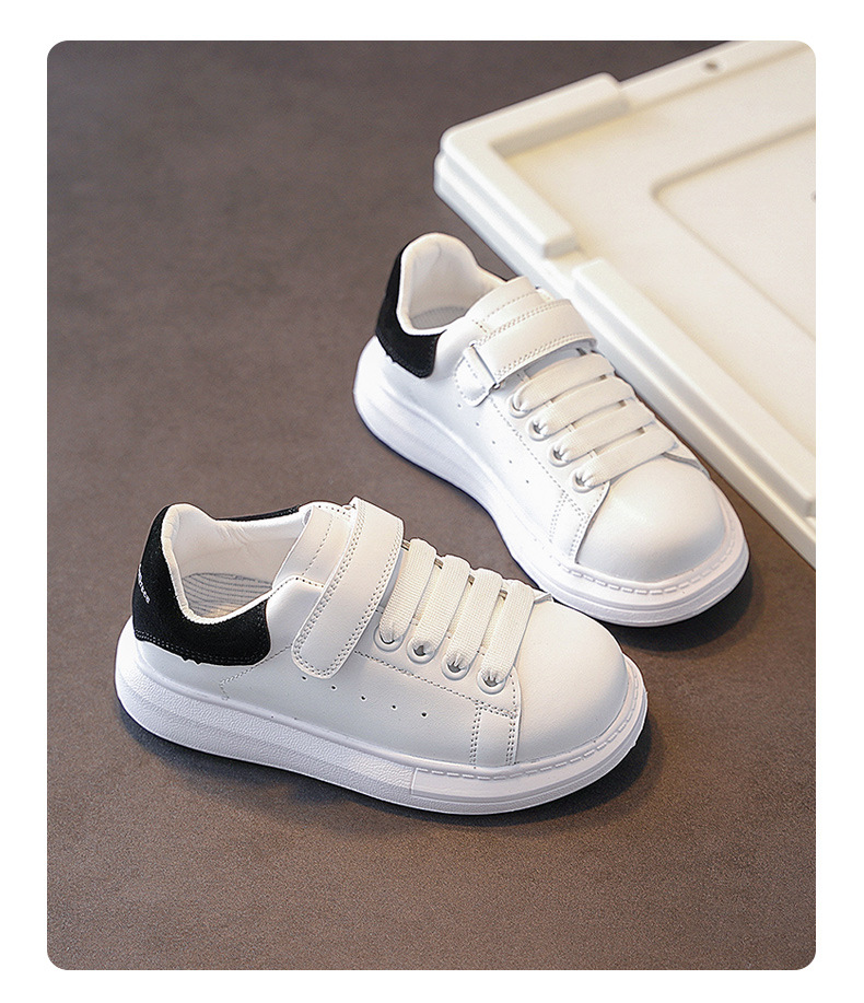 儿童鞋子女童小白鞋真皮2024新款春秋大童板鞋男童运动鞋麦昆童鞋详情9