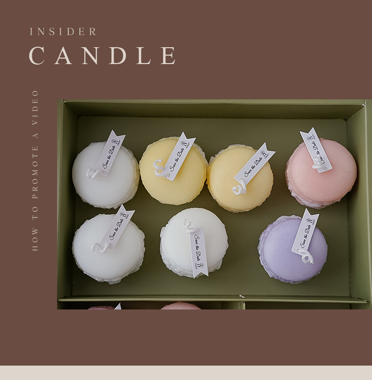 Macaron scented candles, Instagram-style photo props, diy birthday gifts pic 13