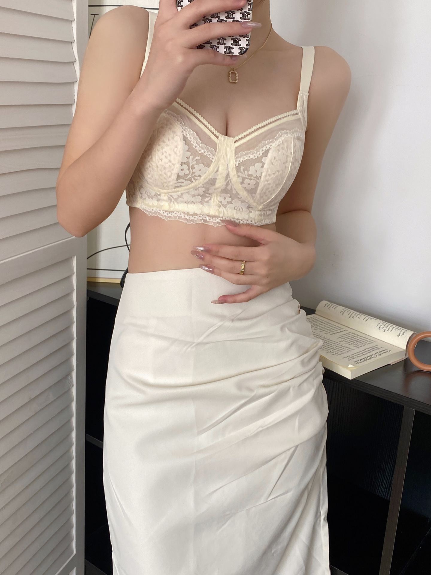 超薄性感蕾丝鱼骨内衣大胸显小收副乳调整型兔耳朵缩胸文胸罩夏季详情20