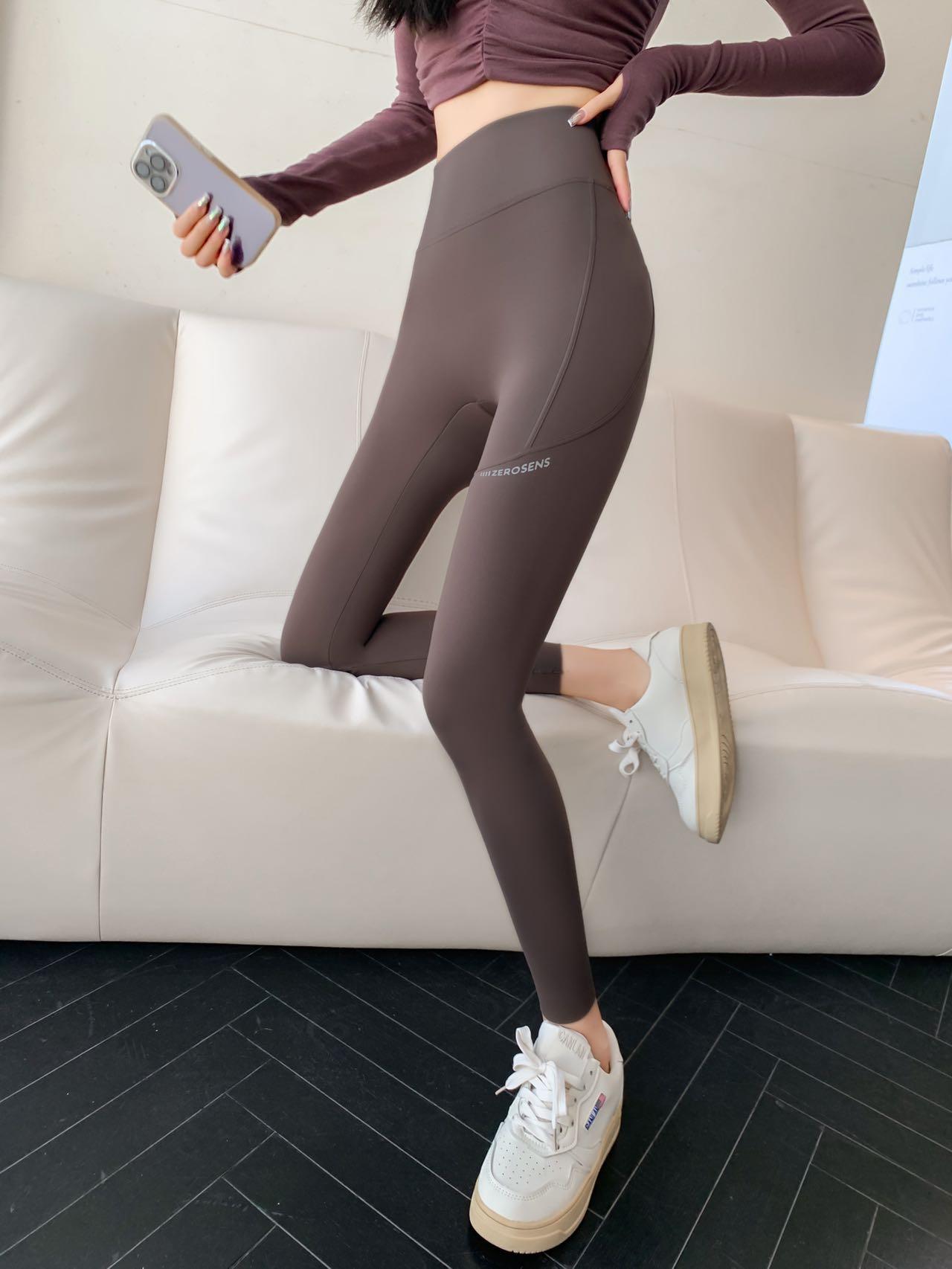 2023口袋瑜伽芭比裤女春夏户外塑形显瘦外穿高腰提臀鲨鱼皮打底裤详情6