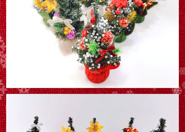 Cross-border new mini Christmas tree, small desktop Christmas tree ornament, 20cm Christmas tree, Christmas decoration items pic 46