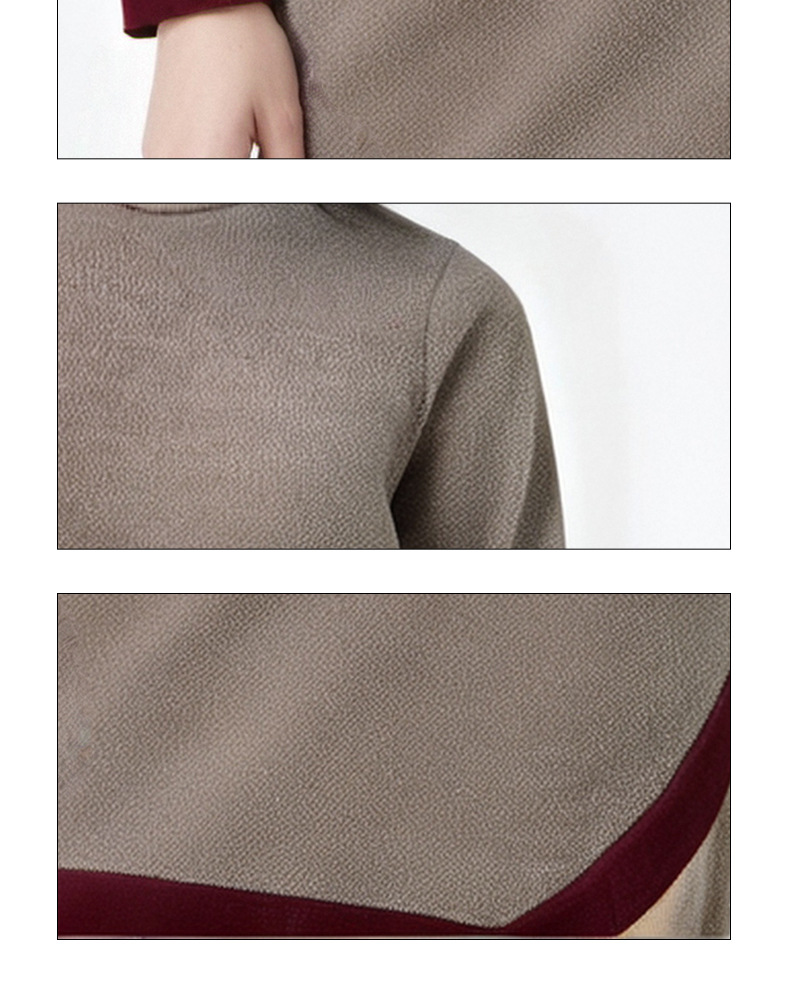 半高领做旧针织毛衣运动连衣裙高街宽松外搭针织衫详情10
