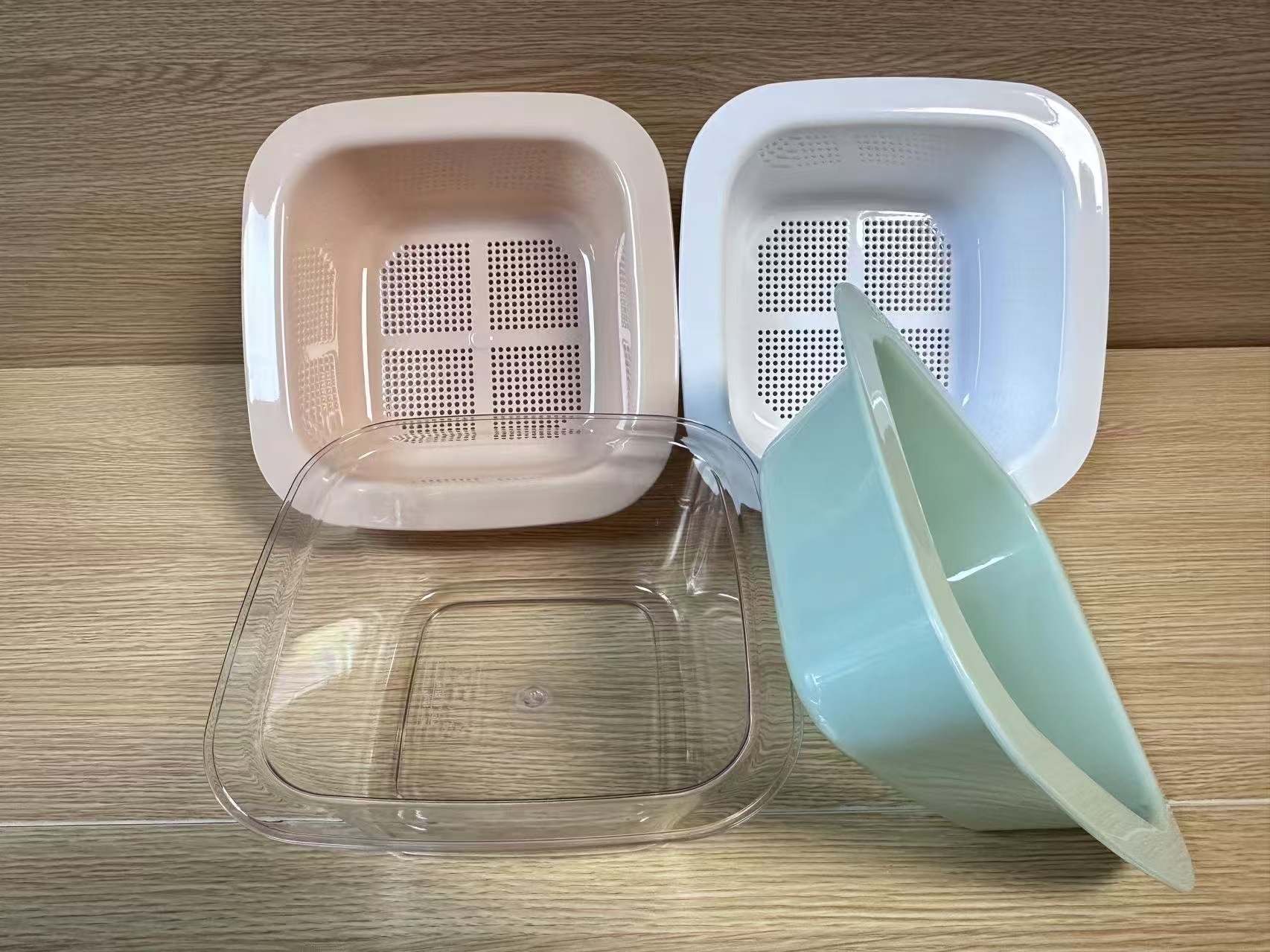 新款沥水篮厨房双层塑料创意洗菜篮家用多功能洗水果滤水加厚沥水详情9