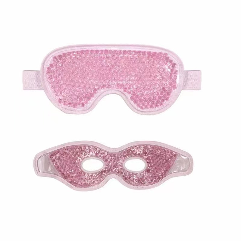 跨境PVC毛绒凝胶眼罩冷热冰敷降温美容眼罩遮光冬季热敷眼罩专供外贸详情3