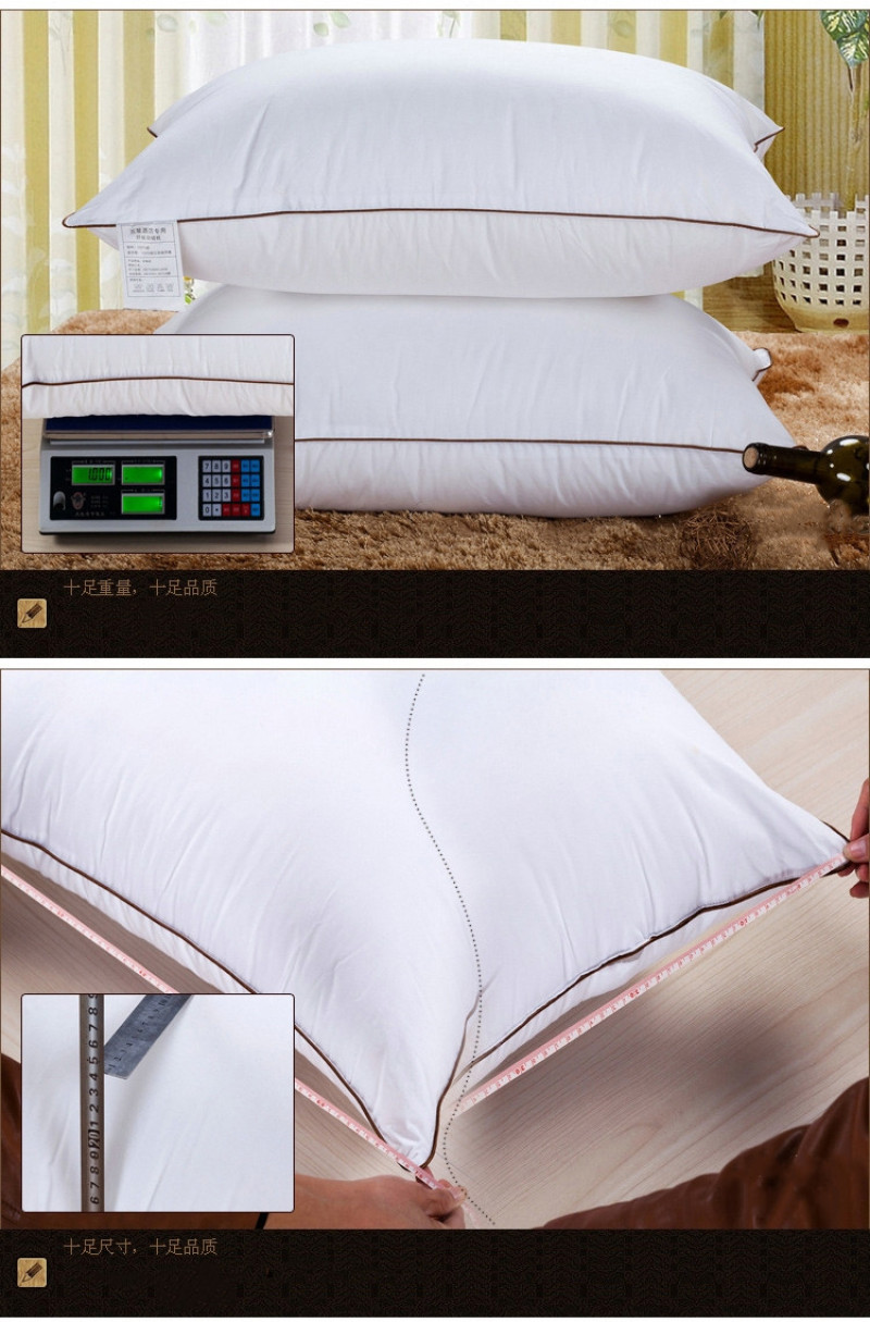 Hotel all-cotton pillow core, genuine adult household feather velvet pillow, hotel bedding feather velvet pillow core pic 20