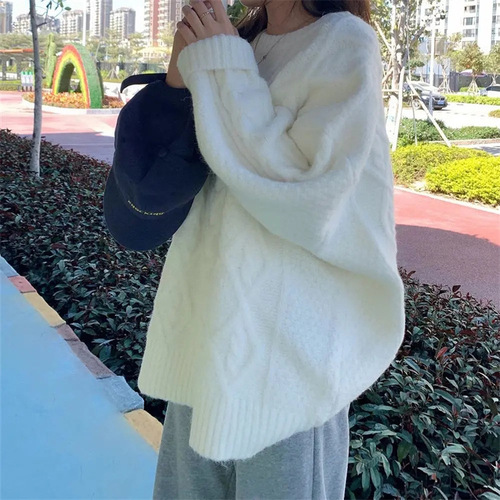 早秋慵懒风宽松休闲百搭长袖外套上衣2022新款时尚针织连帽开衫女详情20