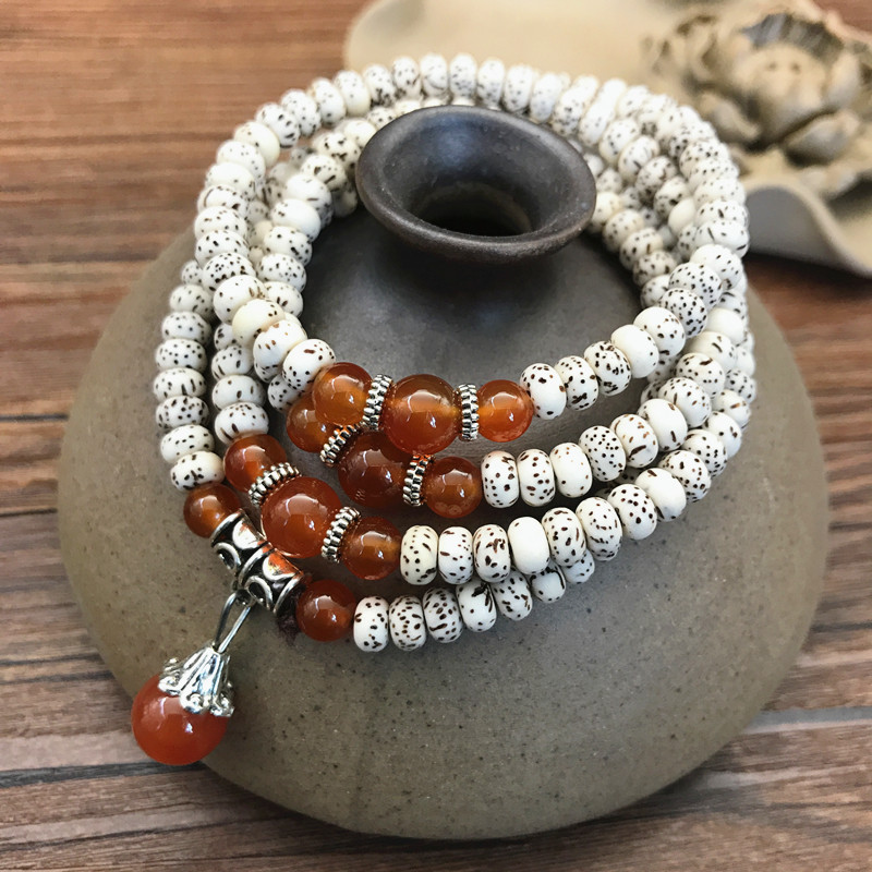 Hainan Mini Star and Moon Bodhi Bead Bead Bracelet 3*5 dry-ground high-density multi-circle Bodhi seed cultural Play bracelet accessory pic 15