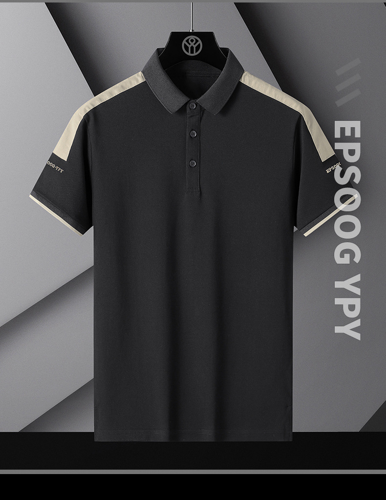 夏季冰丝薄款polo衫男士短袖t恤爸爸装商务翻领半袖休闲潮牌衣服详情11