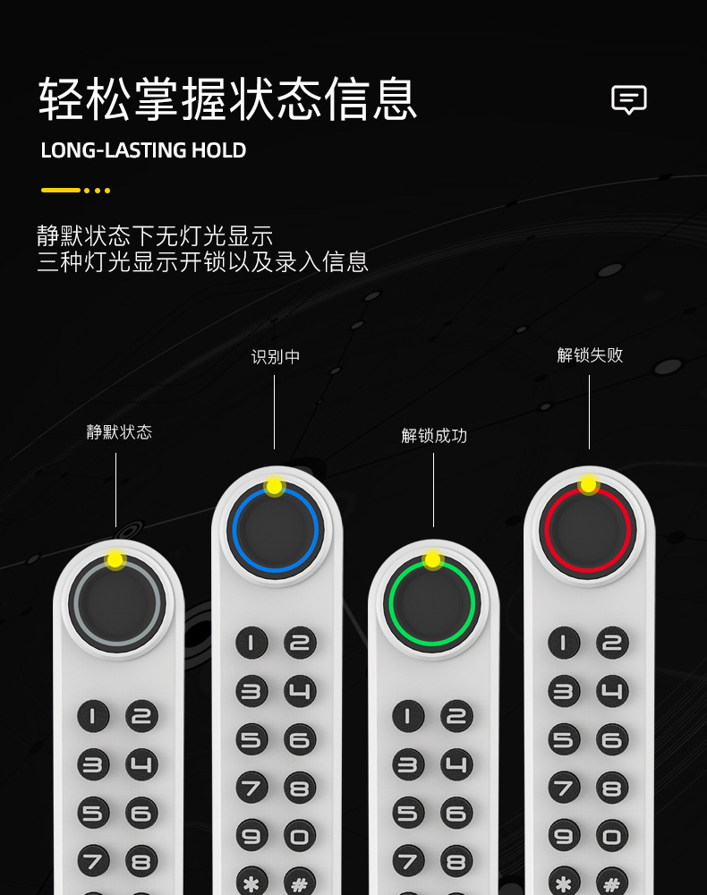 Fingerprint password lock F020 Smart fingerprint drawer lock, furniture office cabinet anti-theft locker fingerprint lock pic 7