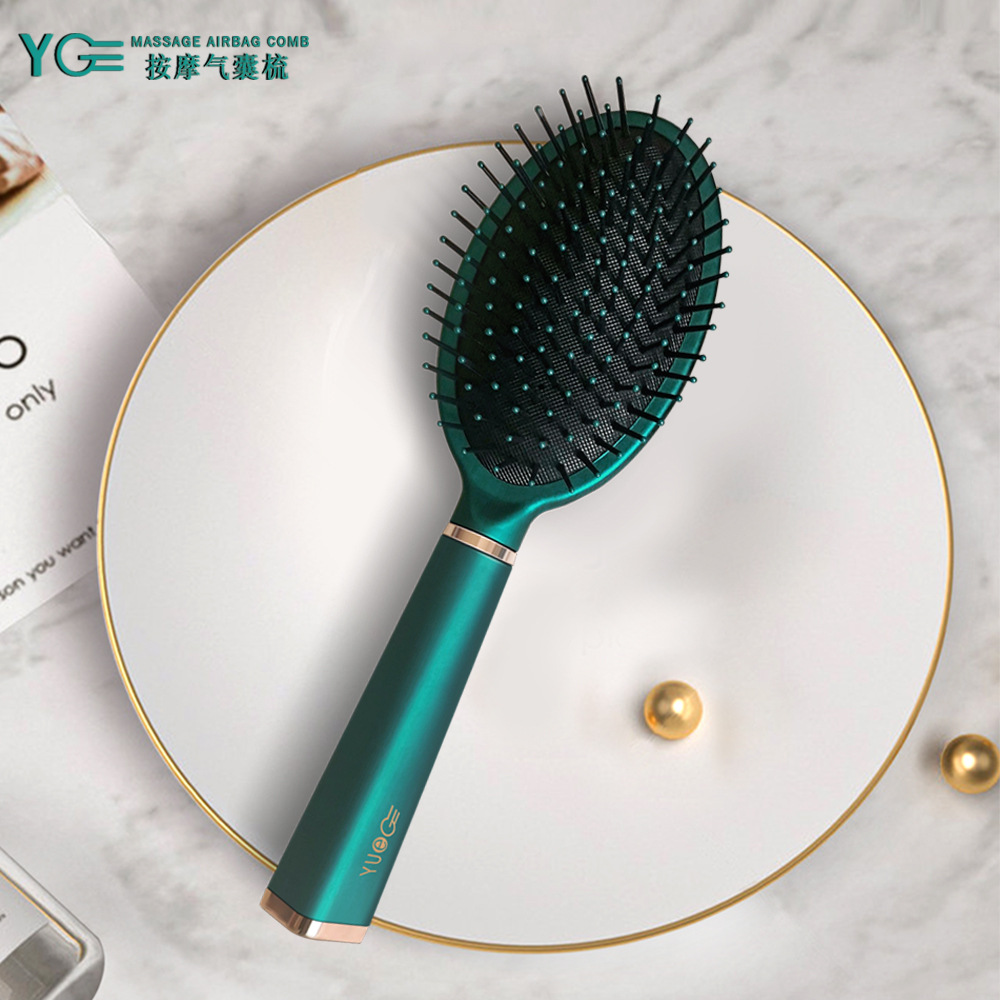 现货孔雀绿祖母绿按摩梳气囊梳子贵妇顺发负离子卷发白领女YUEG详情9