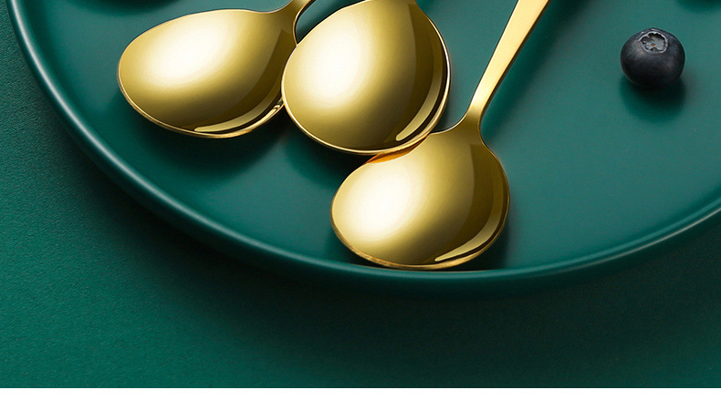 Wholesale of thickened stainless steel spoons with ceramic handles, Korean cute long-handled spoon tableware sets for household soups and meals pic 4