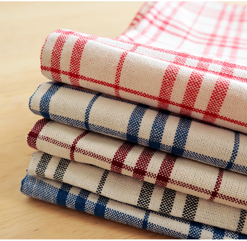 The checkered element is simple and versatile. The cotton and British-style Ziju fabric square napkins, tea napkins and Western napkins pic 14