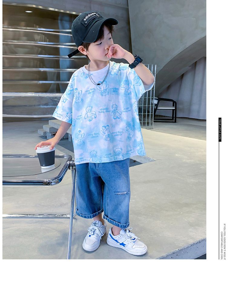 男童t恤短袖纯棉2025新款儿童炸街夏装上衣男孩夏季半袖卡通体恤详情10