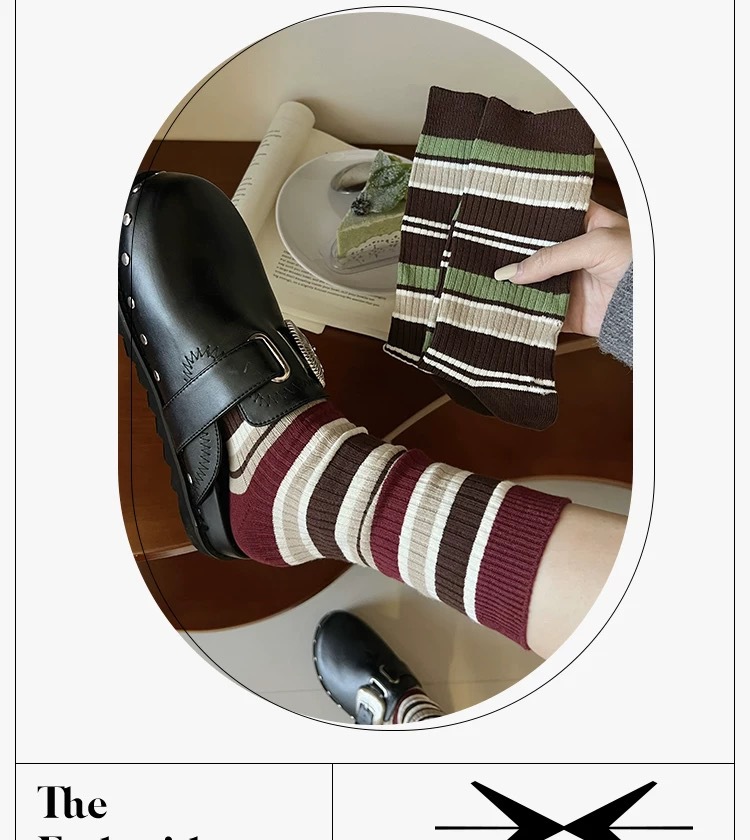Calcetines stand one piece generation vintage crash color calcetines rayas medias de mujer ins tidal otoño invierno algodón personalidad academia viento largo staps staps calcetines one piece generation pic 12