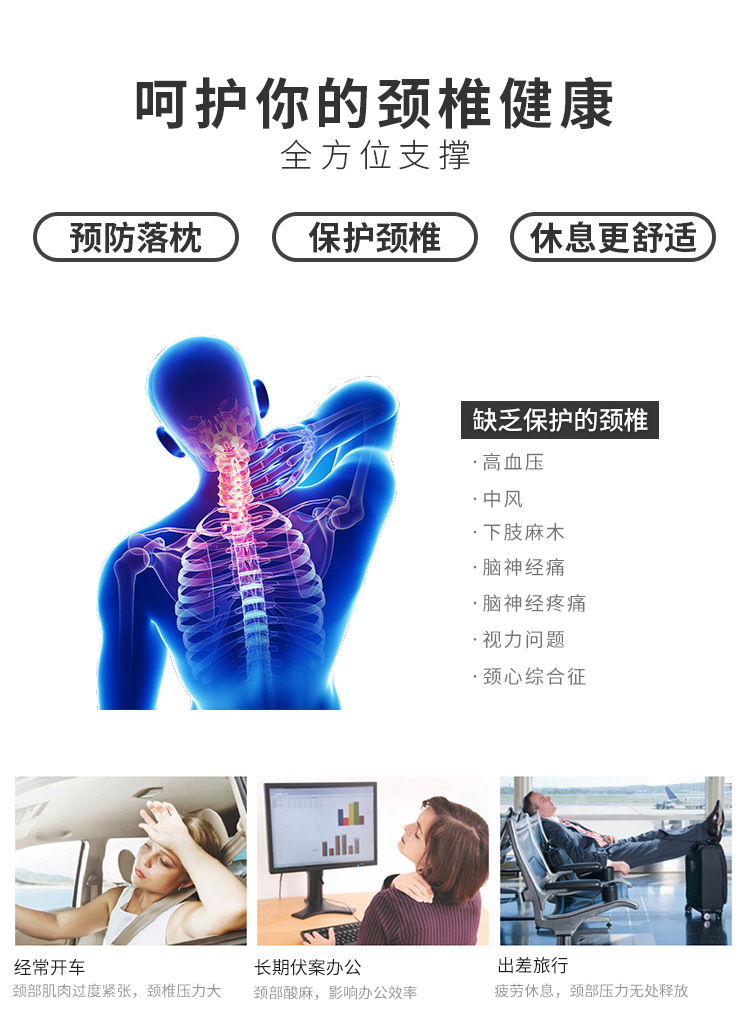 Factory direct sales of plain spandex U-shaped pillows, memory foam creative nap neck pillows, wholesale one-piece consignment, street stall cushions, street stall goods, home textile cushions pic 12