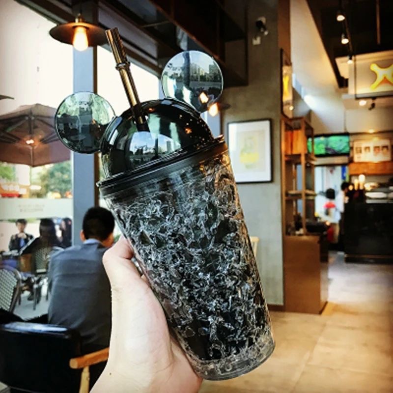 夏日双层冰杯塑料双层制冷吸管杯成人夏日冰酷杯子学生随手杯详情4
